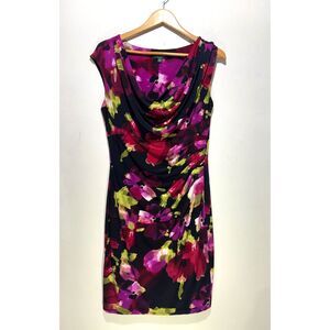 Lauren Ralph Lauren dress career office wear floral romantic valentine women 14